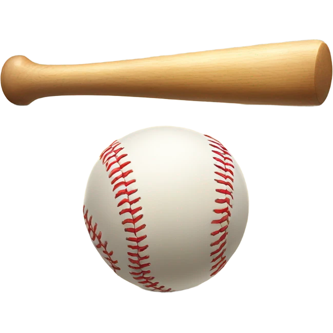 Baseball and a bat emoji