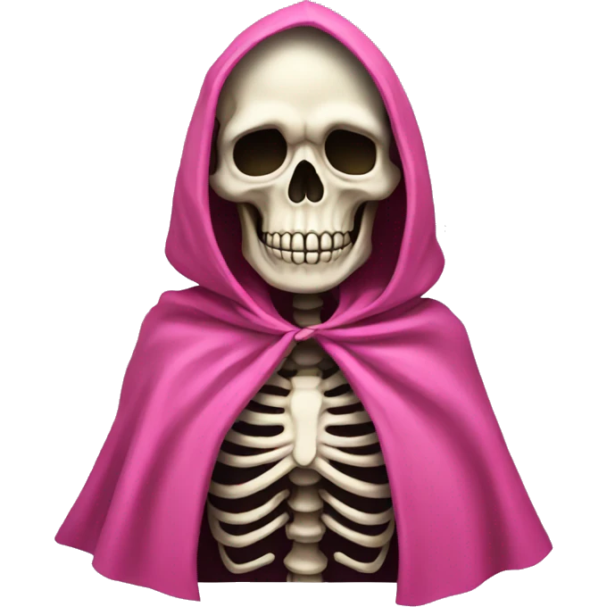 Skeleton with pink cloak emoji