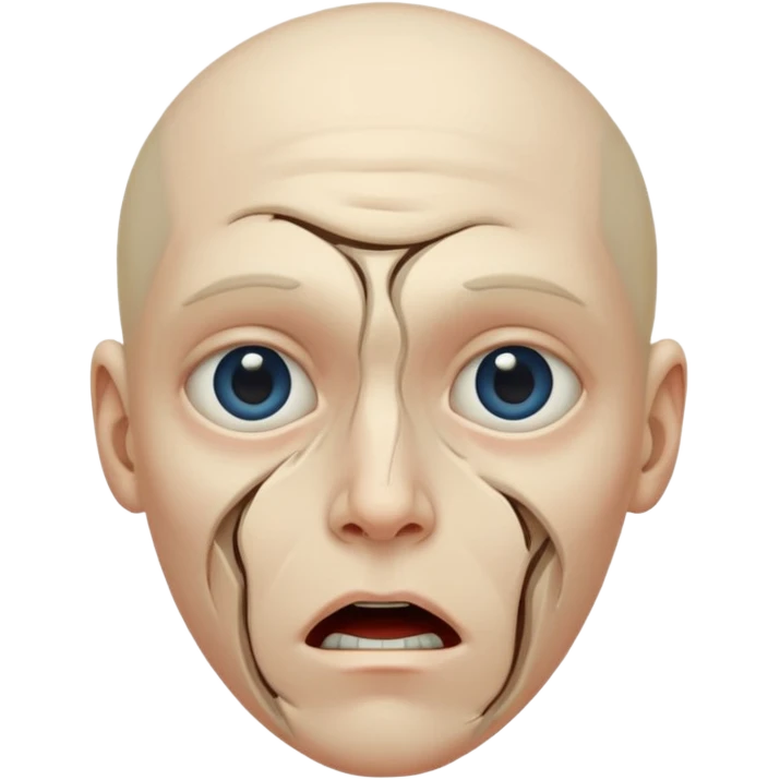 Unhinged face emoji