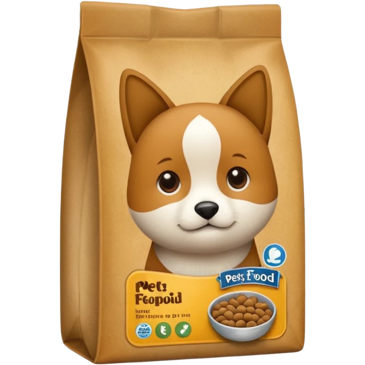 Pet food bag, kibble or pellets emoji