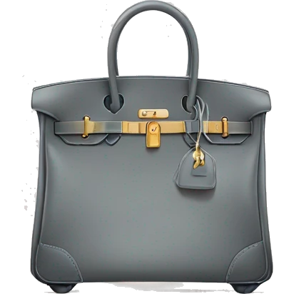 Hermes Birkin bag stay on a luxury baggage, like in airport emoji