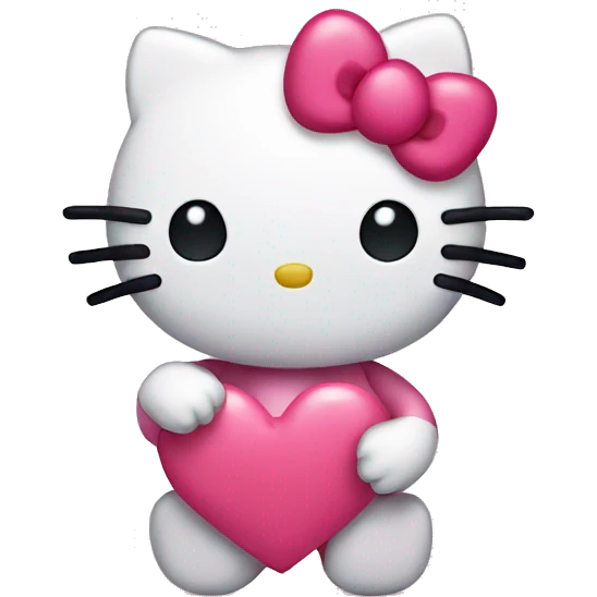 Hello kitty with hearts  emoji
