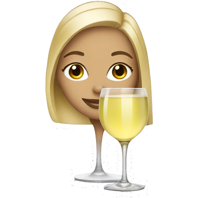 blondes drink white wine emoji