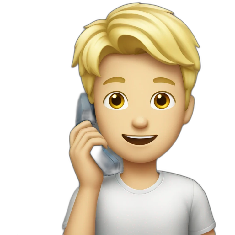 BLONDE BOY CALLING PHONE emoji