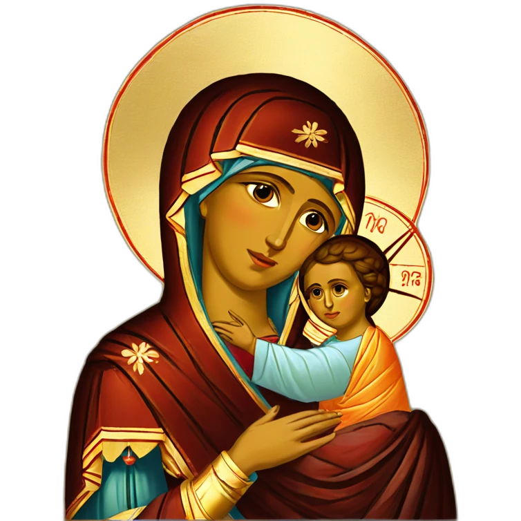 Orthodox icon Theotokos  emoji