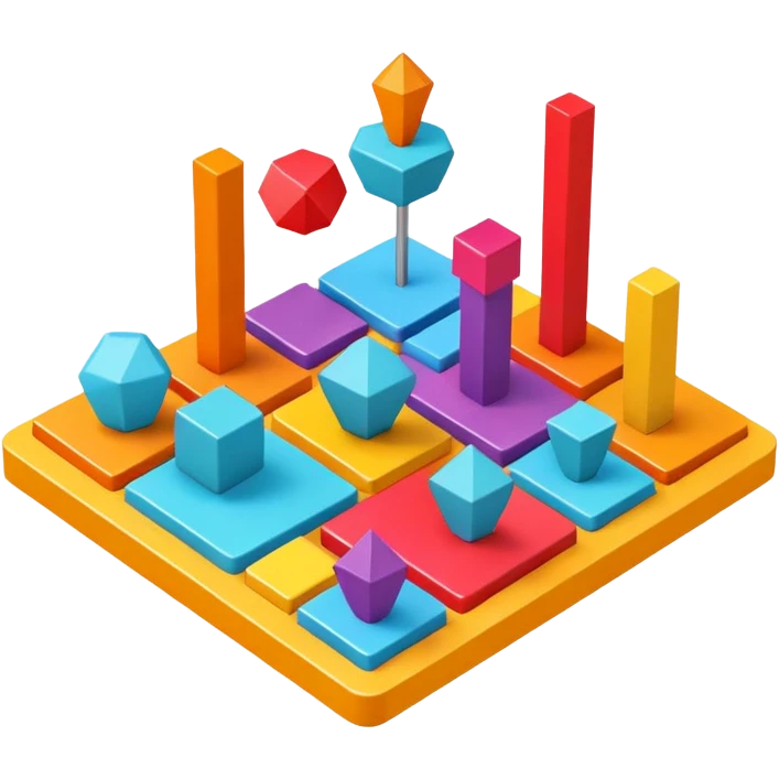 3d visual strategy board emoji