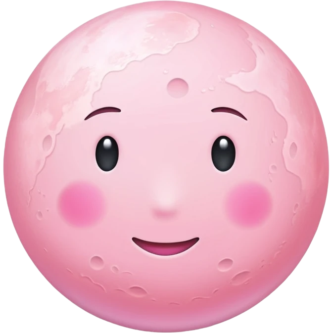 pastel pink moon emoji