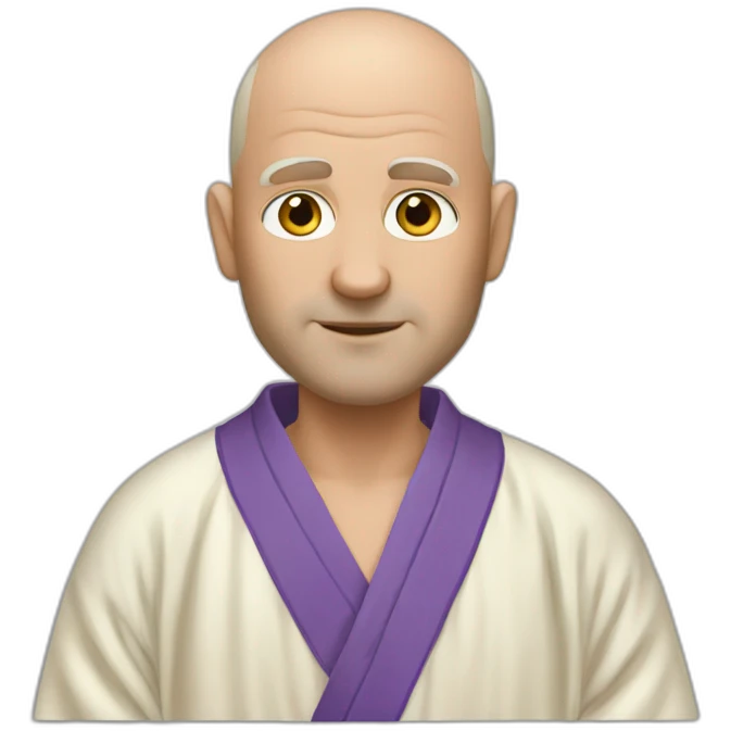 balding white man in a silk robe emoji