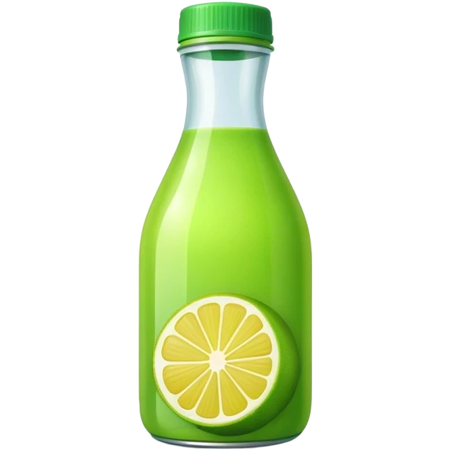 Green lemon juice bottle  emoji