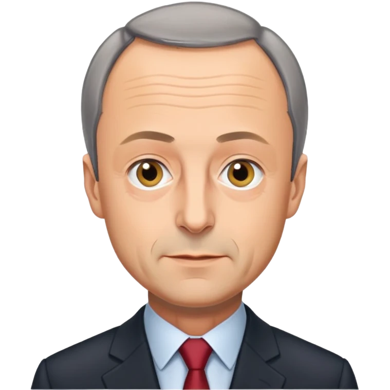 Friedrich Merz, German politician with short gray hair and suit emoji