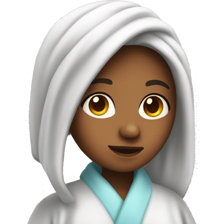 Girl with a bathrobe on  emoji