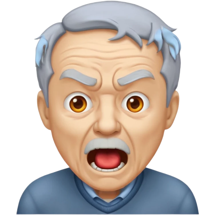Generate an oldman yell at nivo emoji emoji
