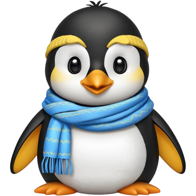 penguin with different scarf color  emoji