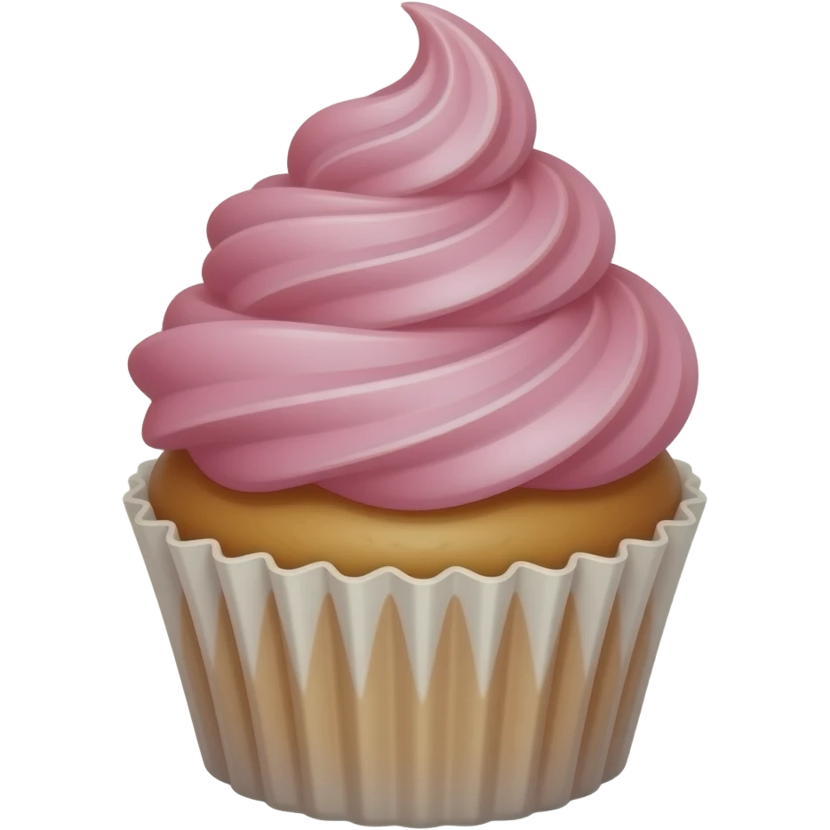 Cupcake with pink icing emoji