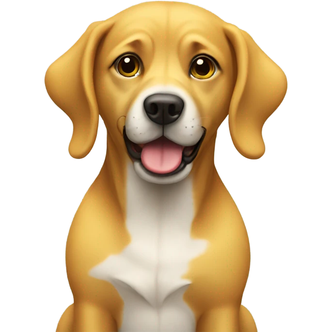 Dog with banana  emoji
