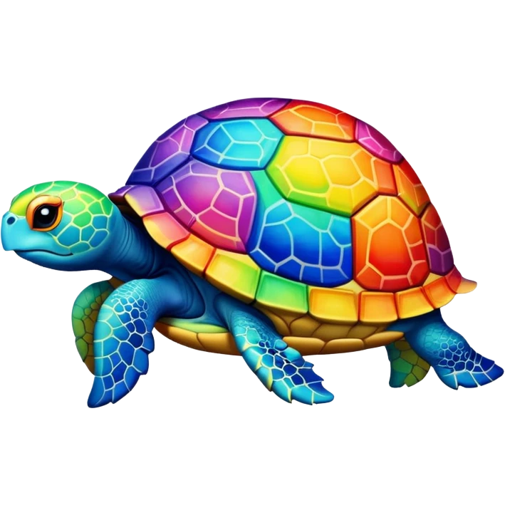 Rainbow turtle emoji