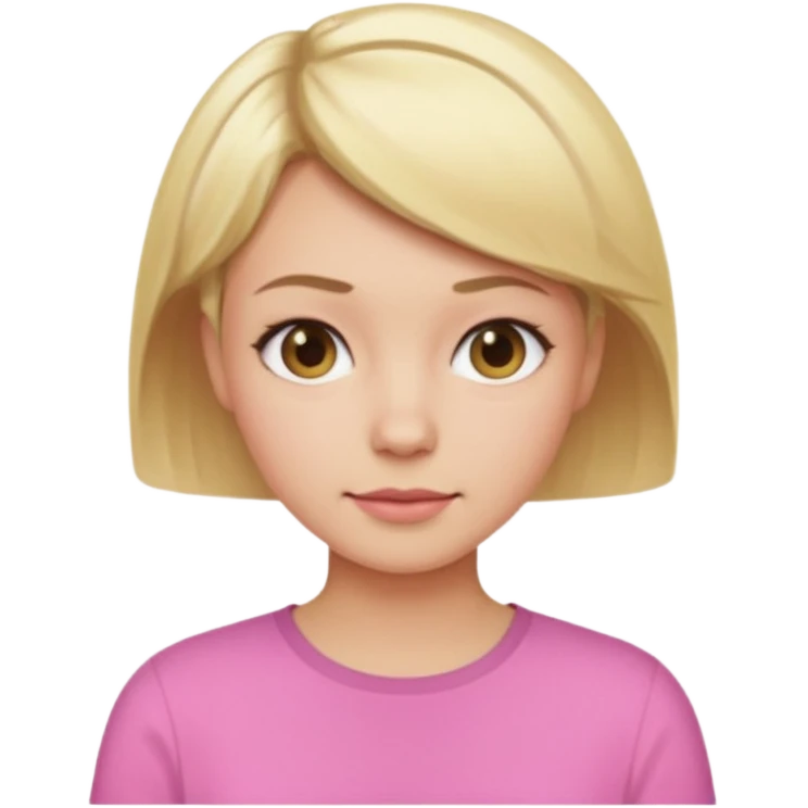 blonde woman short hair and pink shirt emoji