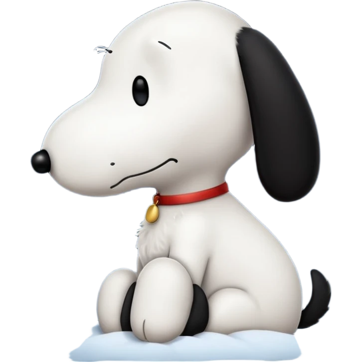 🌙🐾✨ Snoopy watching stars quietly emoji