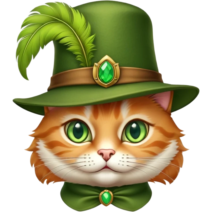 classic Puss in Boots face, confident and charming expression emoji