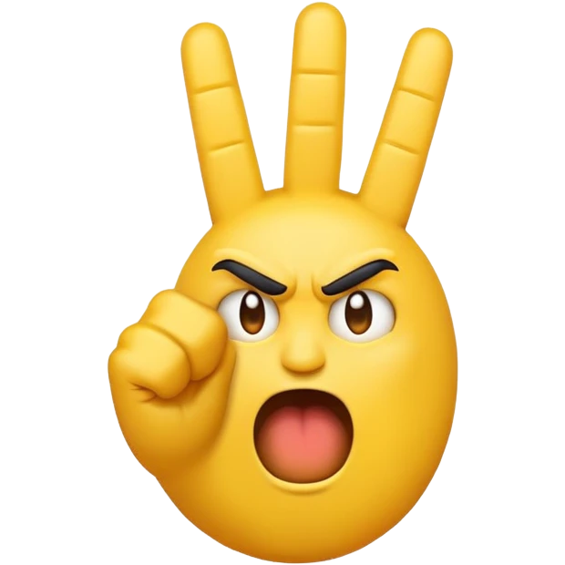 mad emoji with middle finger in the air emoji