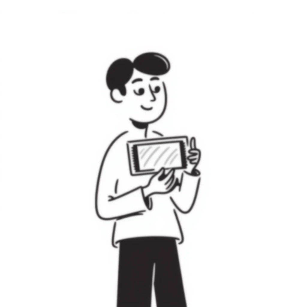 stickman holding a ticket in hand emoji
