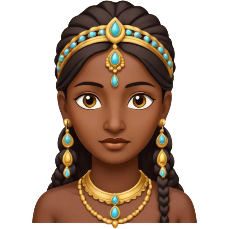 ancient indian woman with earrring emoji