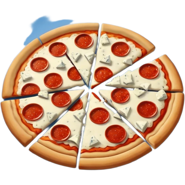 The pizzas have the colors of France on them emoji