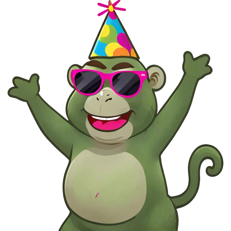 fat monkey dancing emoji