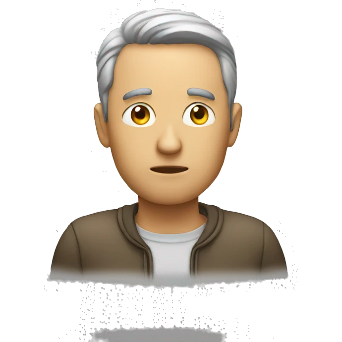 man dividing his attention and focus emoji