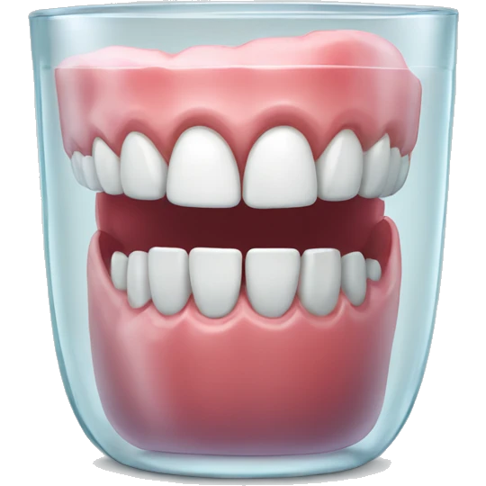 dentures in glass cup emoji