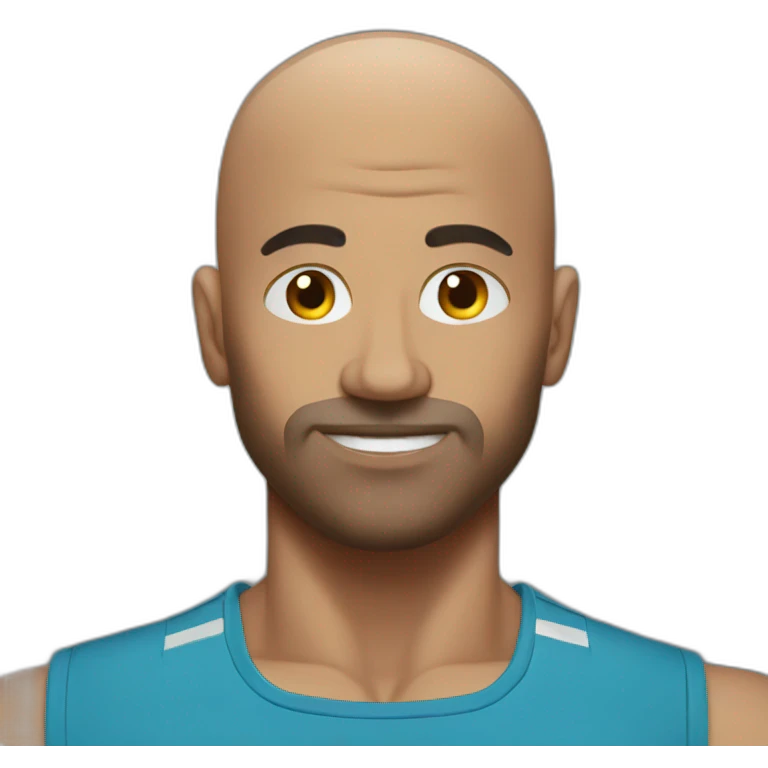 bald man gym emoji