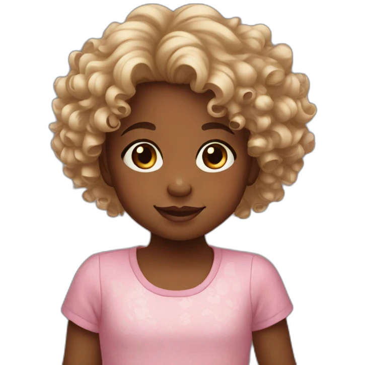 toddler girl with curly hair emoji