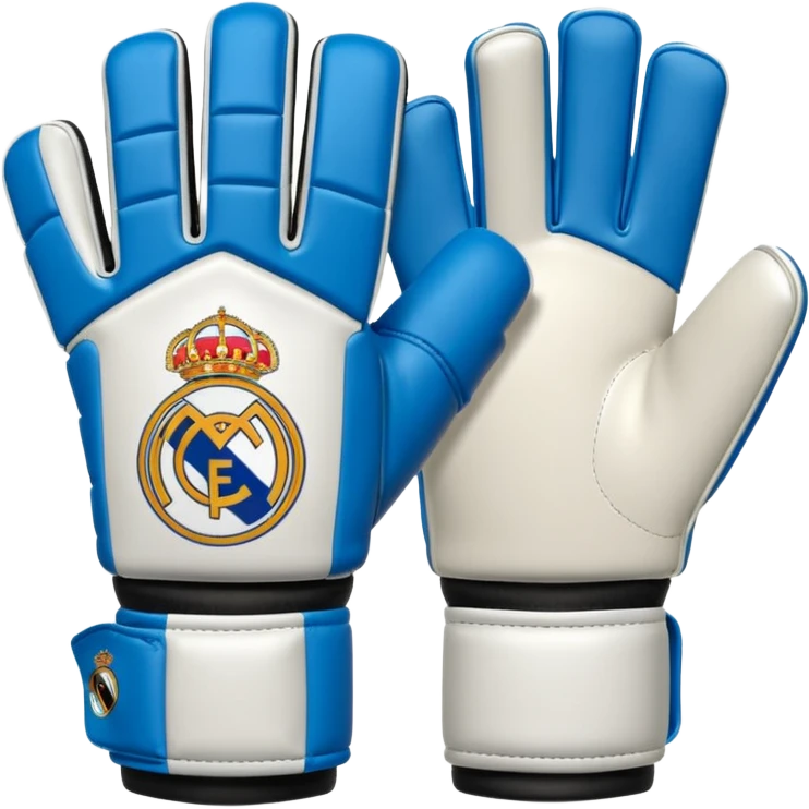 Des gants de gardien de but de foot Real Madrid blanc le plus réaliste possible  emoji