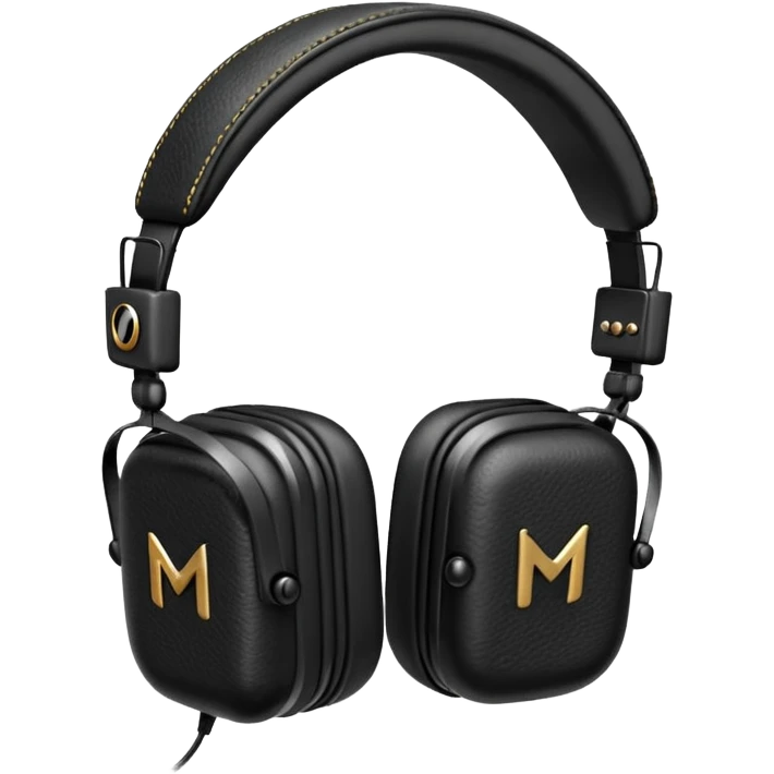 Icon of headphones with square ear pads in the Marshall style. emoji