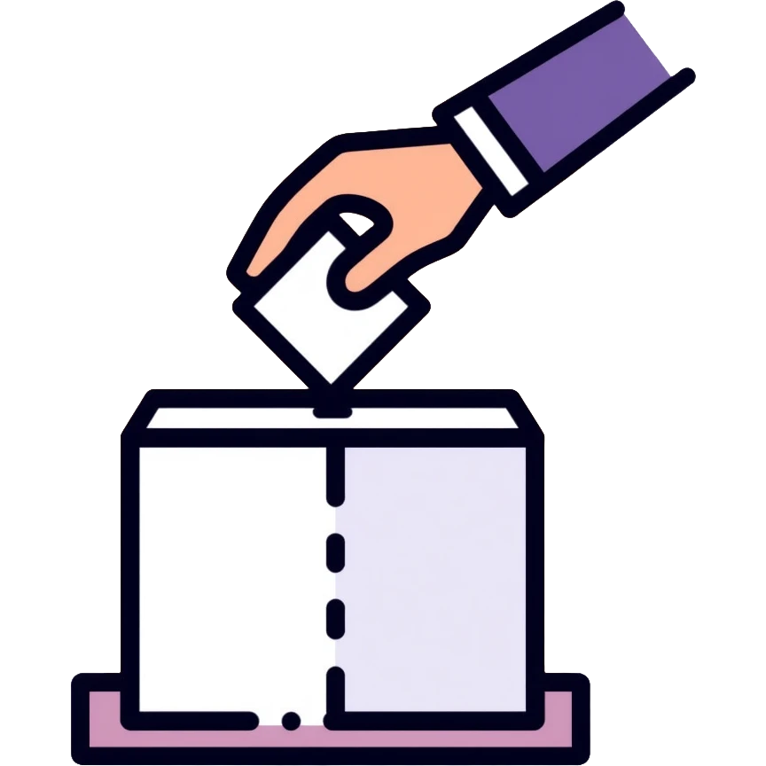 person placing ballot in a ballot box emoji