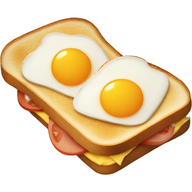 double egg sandwich on a plate emoji