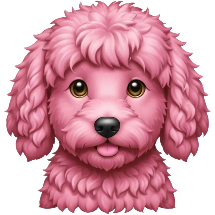 Pink goldendoodle  emoji