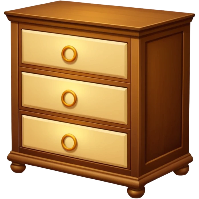 A Cupboard-commode-drawer-night-bed-stand furniture with a night lamp emoji