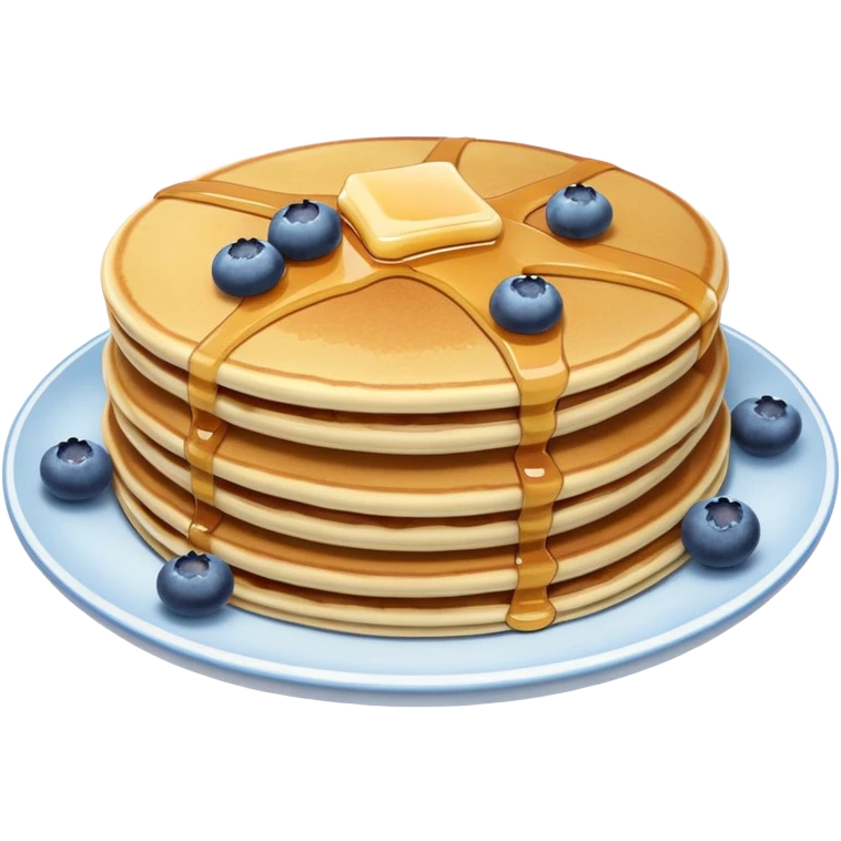 Pancake with blueberries emoji