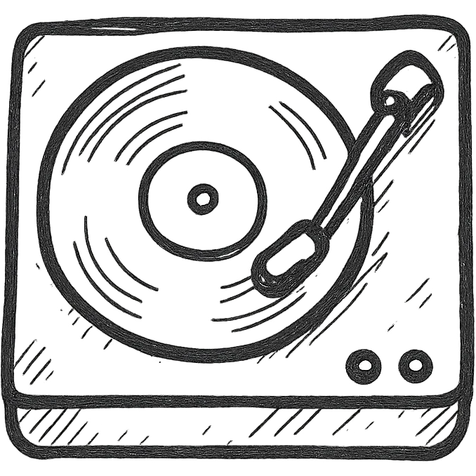 vintage record player icon emoji