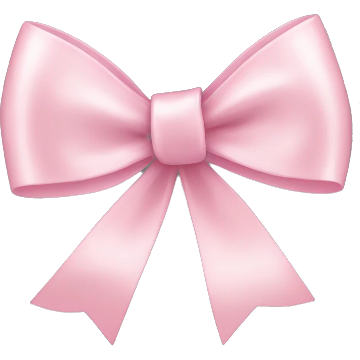 light pink ribbon bow emoji