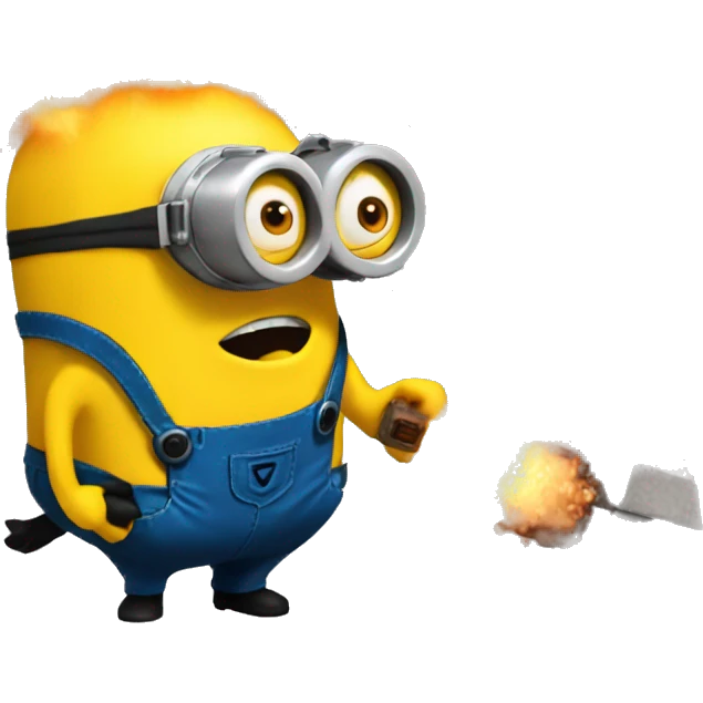 Minion blowing up tnt emoji