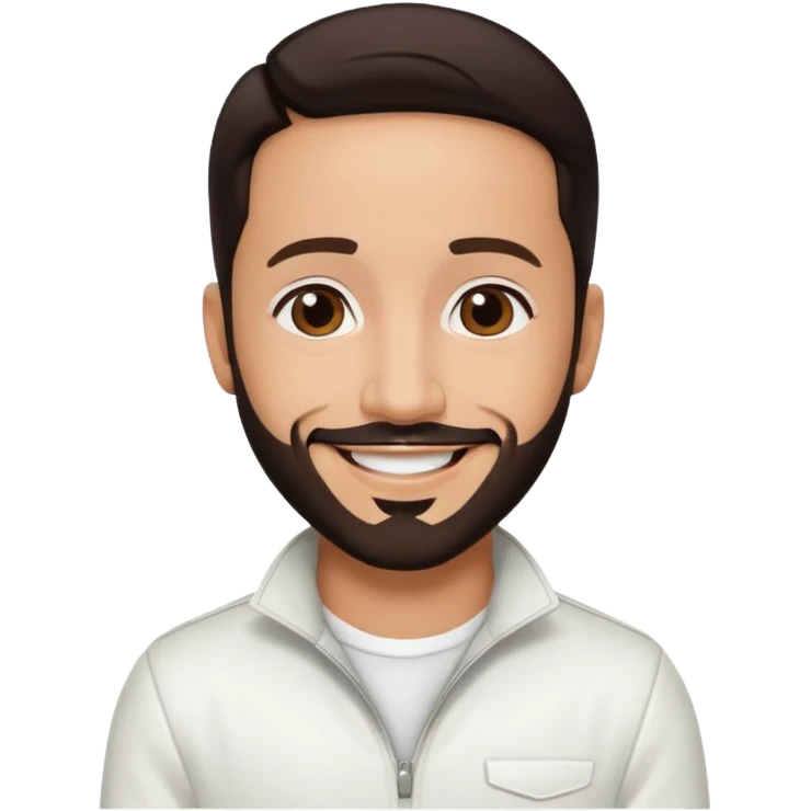 AJ McLean from Backstreet Boys with dark brown hair, white outfit emoji