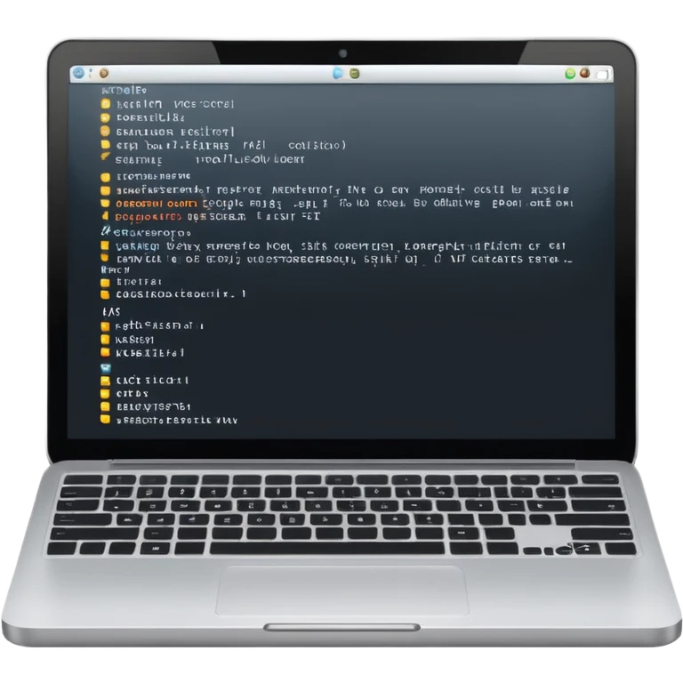 laptop with code editor open, simple, clear, no text emoji
