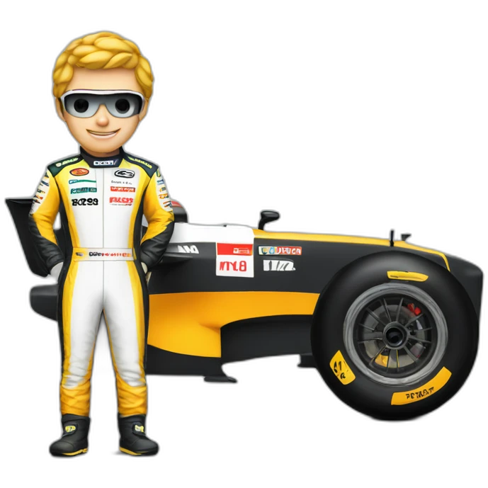 F1 racer, emoji