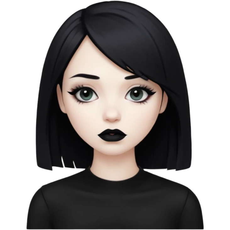 Bad girlfriend.eom girl . Gorgeous woman but still emo every thing black  emoji