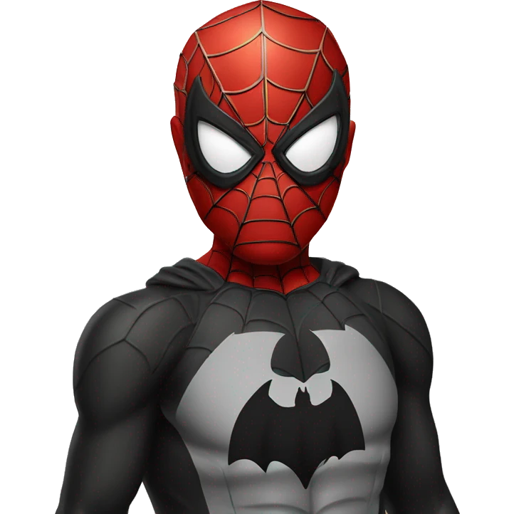Spiderman mixed with batman suit emoji