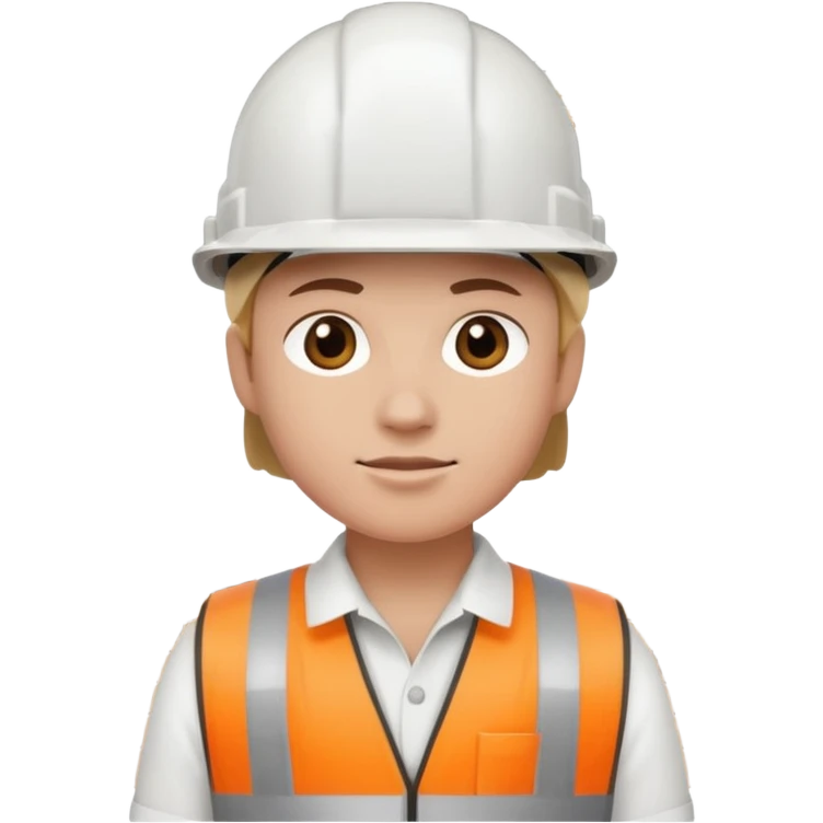 Constructora con casco blanco  emoji