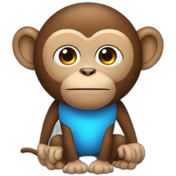 monkey with blue blinder emoji