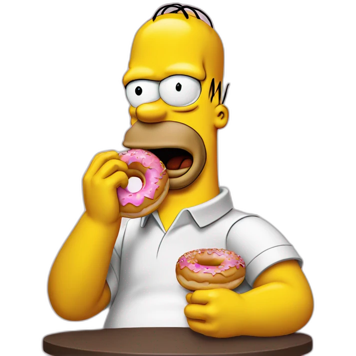 homer simpson eating a donut emoji